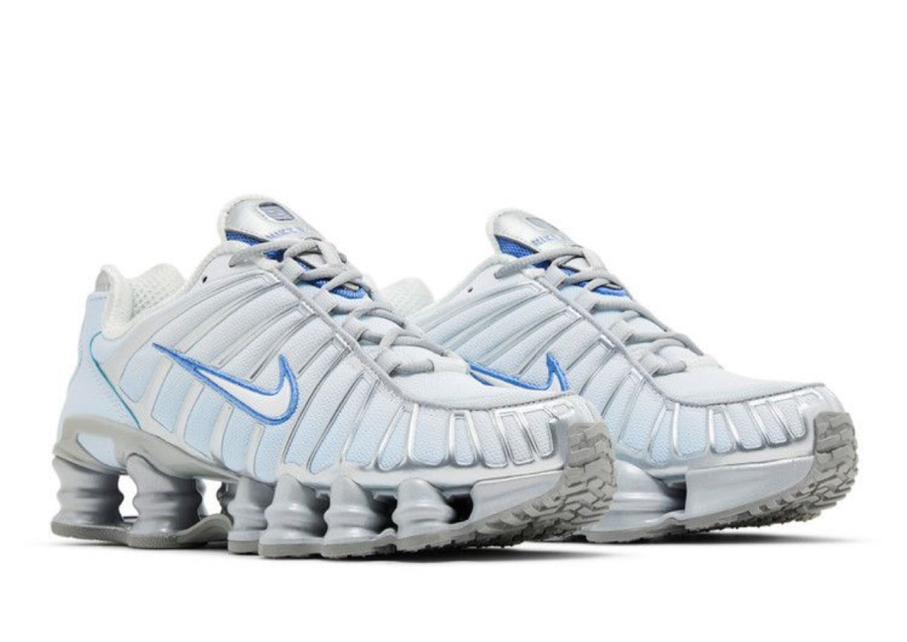 Shox TL “Metallic Platinum Blue Tint”